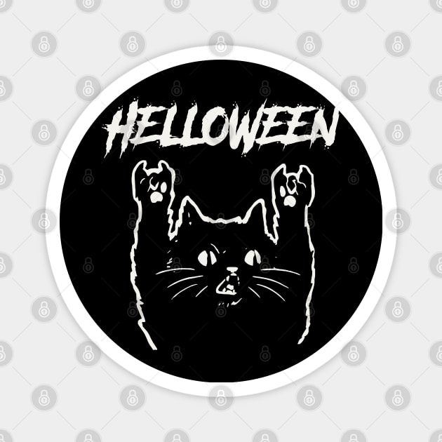 helloween cat calling Magnet by bubur ayam